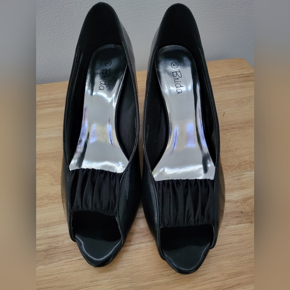 Patten leather wedges - Picture 1 of 3